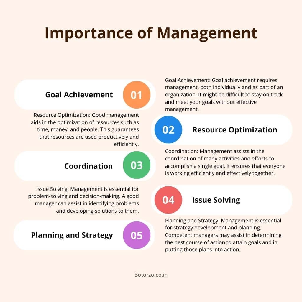 essay importance of management