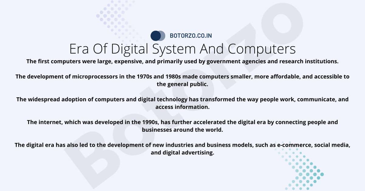 Era Of Digital System And Computers 1