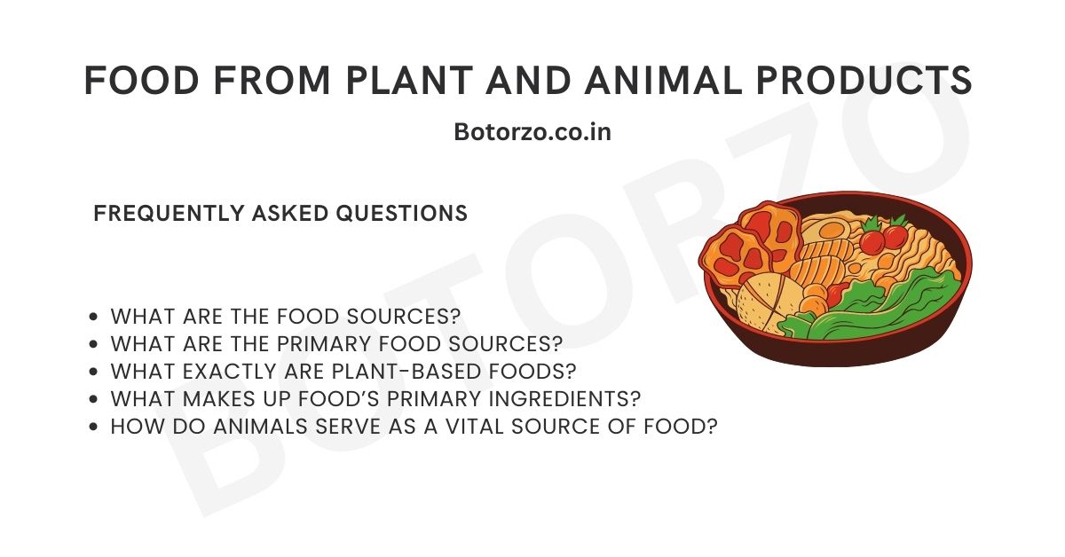 FOOD FROM PLANT AND ANIMAL PRODUCTS FAQ