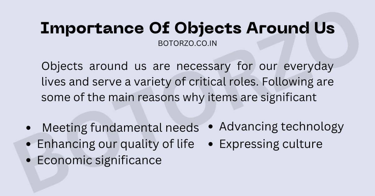 Importance Of Objects Around Us 