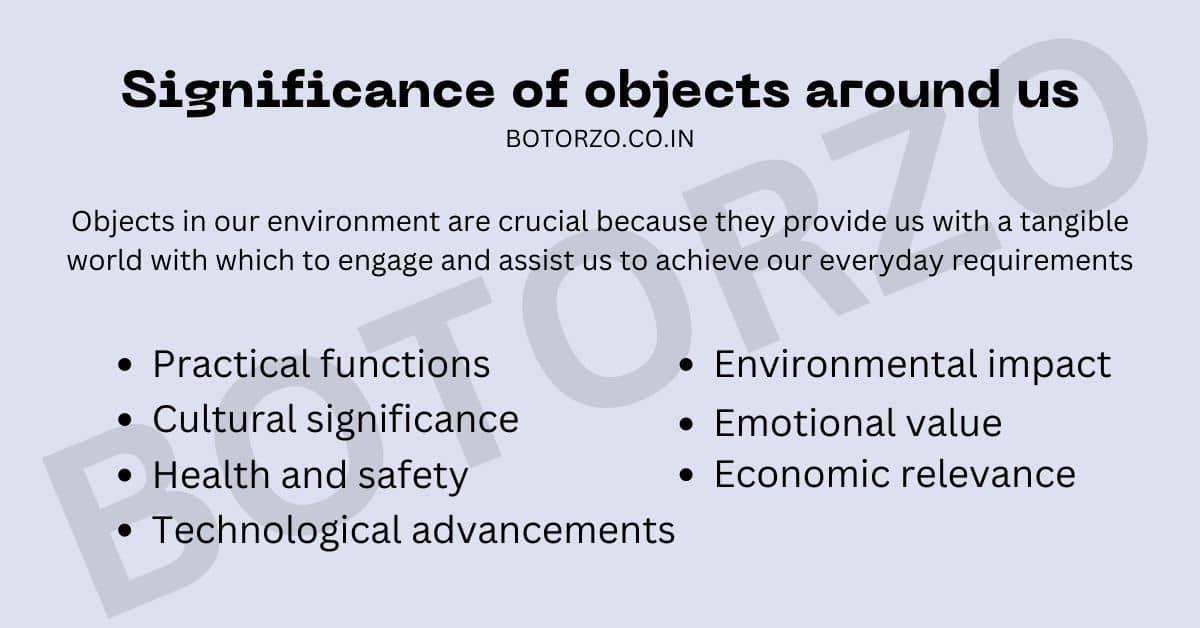 Significance of objects around us 
