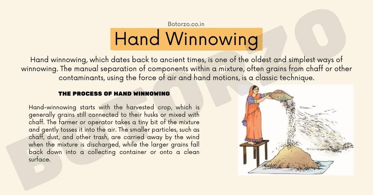 Hand Winnowing Method Of Separation