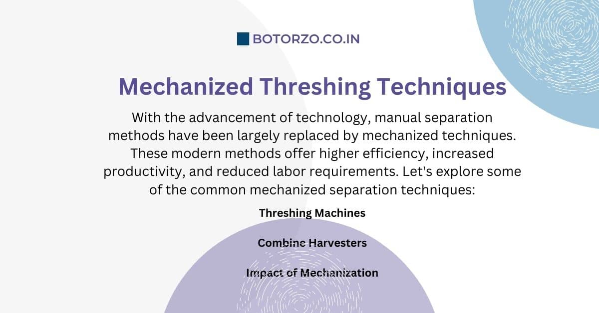 Mechanized Threshing Techniques