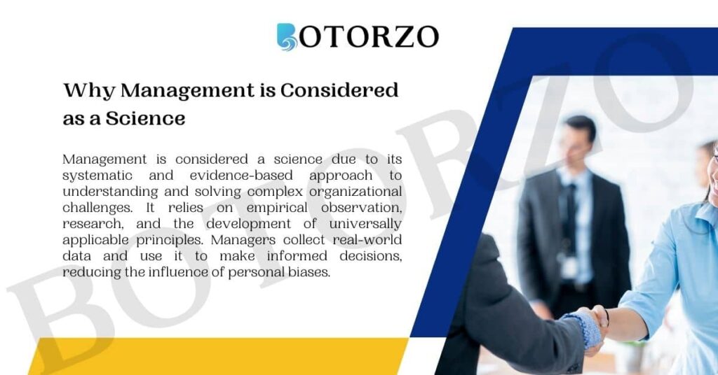 Why Management is Considered as a Science